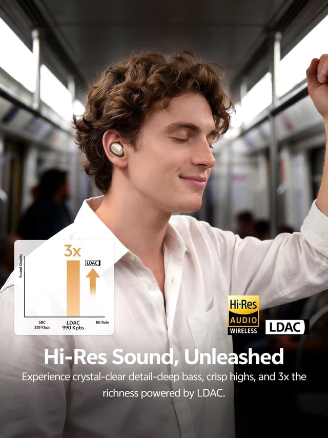 Alt view image 4 of 5 - QCY MeloBuds A30 Al Scene-Adaptive ANC Wireless Earbud