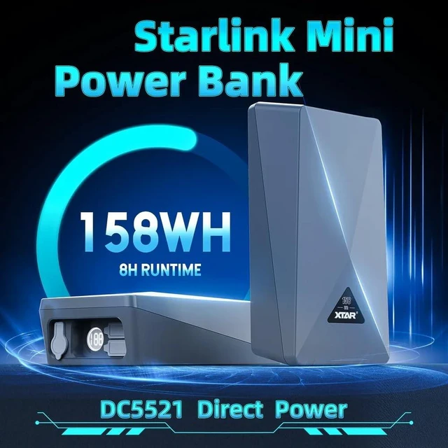 Alt view image 3 of 5 - XTAR Starlink Mini Hard Case Set with MP158Wh Power Bank&Starlink Mini Tripod Stand,Waterproof Portable Travel Case for Starlink Mi ni Dish and Accessories