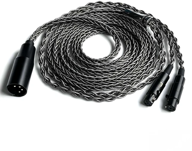 Main image of FAAEAL Balanced Upgrade Cable,8 Core Monocrystalline Silver-Plated Copper Cord Compatible with Audeze LCD-2 LCD-3 LCD-4 LCD-X LCD-XC MM-500 for Musician Audiophile 4PIN-XLR 6.5ft