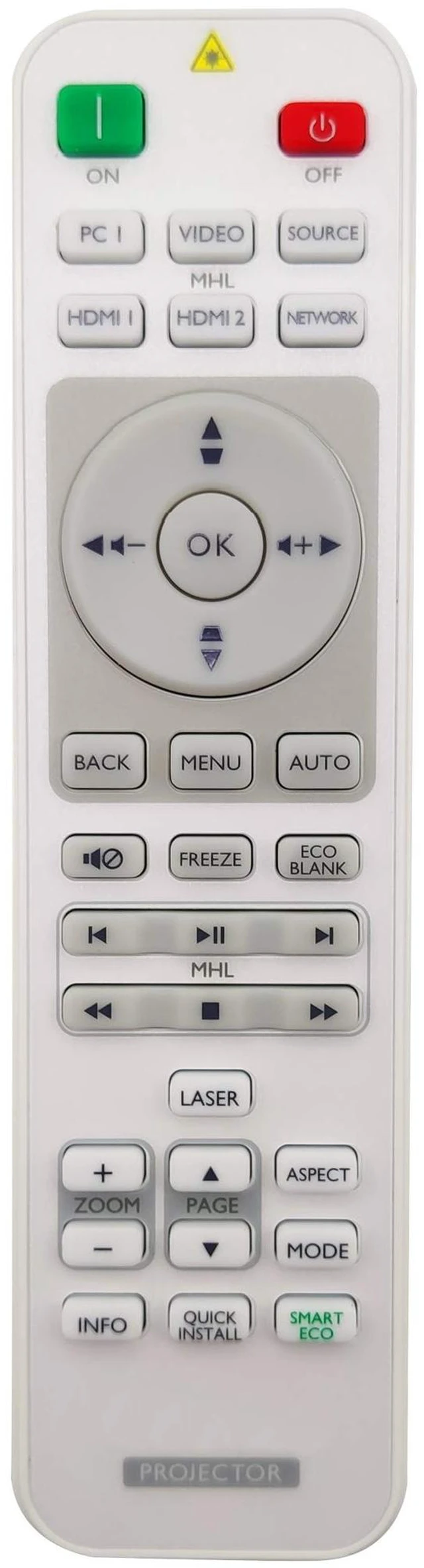 Main image of INTECHING 5J.JJF06.001 Projector Remote Control Replacement
