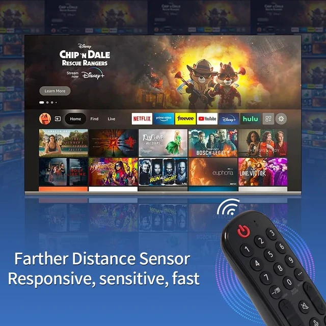 Alt view image 5 of 5 - AN-MR21GA Replacement Voice Remote Control for LG Smart TV A1,C1,G1,90,99,UP8770,UP8000,UP8070,NanoCell 75,80,90,99 Series (MR21GA Movies)