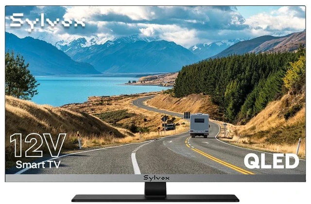 Main image of SYLVOX 24-Inch Smart RV TV, QLED 1080P FHD, Built-in DVD Player, Google TV OS, Wide Voltage Support 12V/24V AC/DC Television for RV & Home, HDMI & USB
