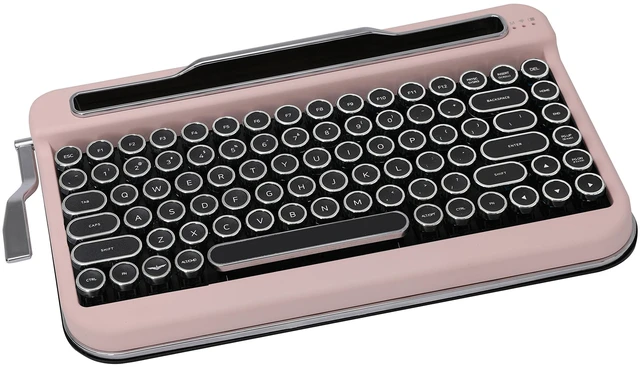 Main image of Penna ELRETRON Bluetooth Keyboard with Black Chrome Keycap(US Language, F 1.1V) (Baby Pink, Cherry MX Blue)