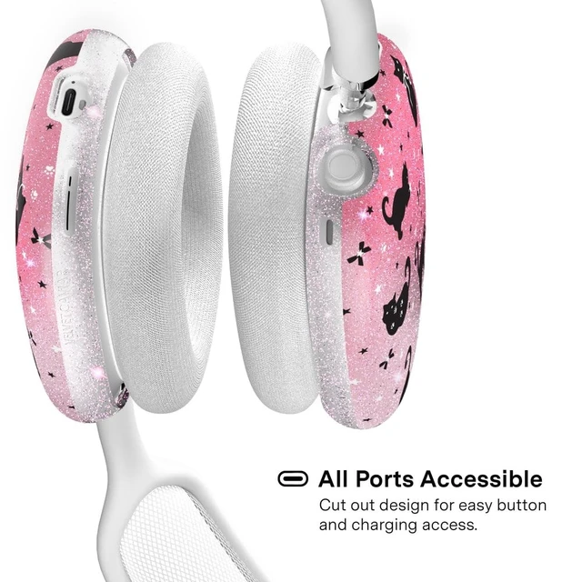 Alt view image 4 of 5 - VELVET CAVIAR Case Cover for AirPods Max 2 & 1 - Cute Protective Headphone Accesssories (Black Cat Glitter)