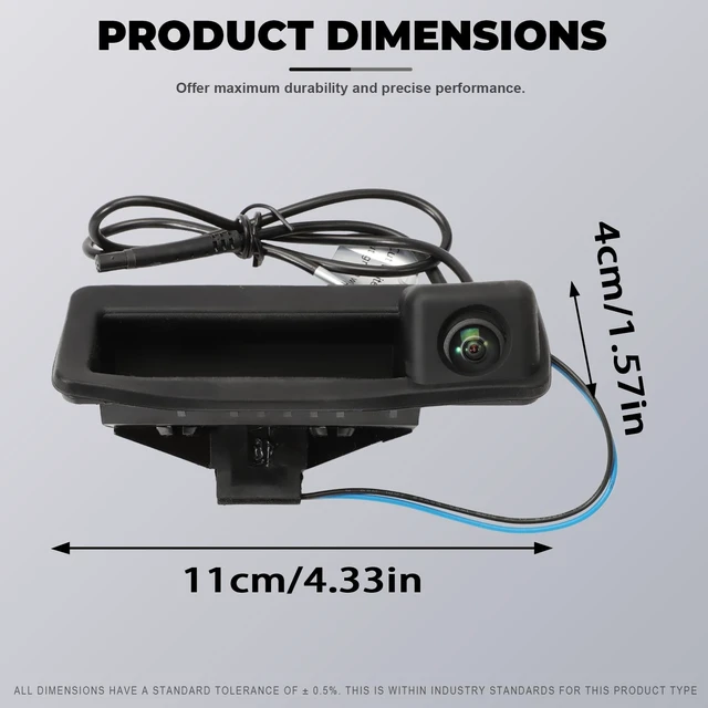 Alt view image 3 of 5 - HKSpazz 1080P AHD 170 Trunk Handle Camera for BMW E90 E92 E60 X5 X6 IP68