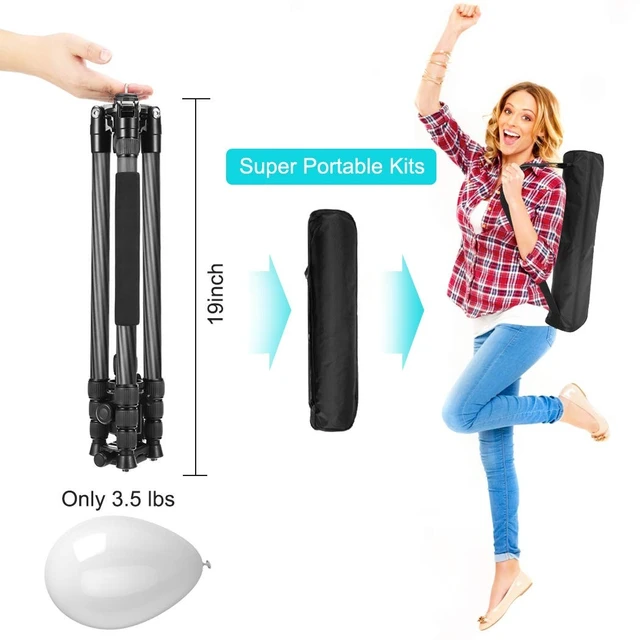 Alt view image 4 of 5 - JOILCAN 81" Carbon Fiber Camera Tripod,Professional Tripod Monopod with 360 Degree Ball Head and Carrying Case for Travel and Work Load up to 35Ibs