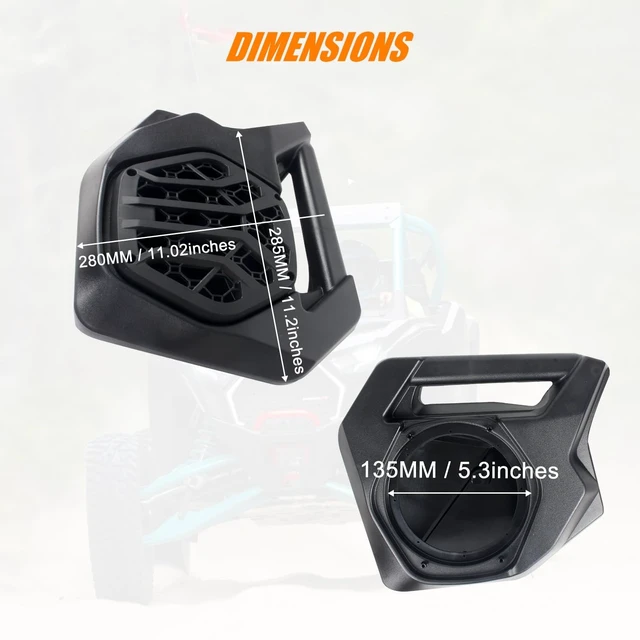 Alt view image 5 of 5 - POYEACO 2 pcs 6.5 inches Door Speaker Pods Fit for Polaris RZR PRO XP 2025+