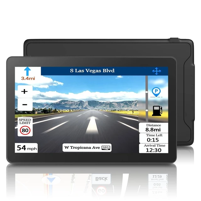 Alt view image 2 of 5 - 9" Car GPS,2026 Latest Maps,256MB+16GB Voice Speed Red Light Alert
