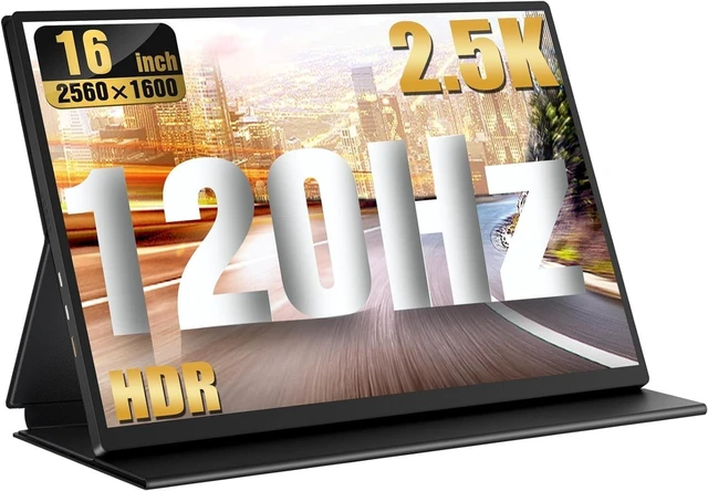 Main image of Bimo Portable Monitor 120Hz 16,2.5K Portable Gaming Monitor 2560x1600 QHD 400Nits Ultra Slim with Smart Cover USB C HDMI Laptop for PC,Switch,Xbox,PS5