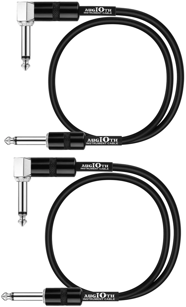 Main image of Augioth 20 FT Guitar Cable 6 M Straight to Angled 2Pack