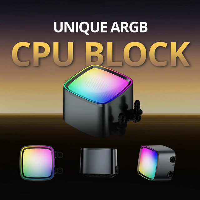 Alt view image 3 of 5 - Geometric Future Eskimo Plus 36-360mm AIO CPU Liquid Cooler - 30mm-Thick Squama 3003 PWM ARGB Fans x 3-1.5 L/min High-Flow Pump - Intel LGA 1851/1700, AMD AM5/AM4 - Black, GEO-EPS-36B