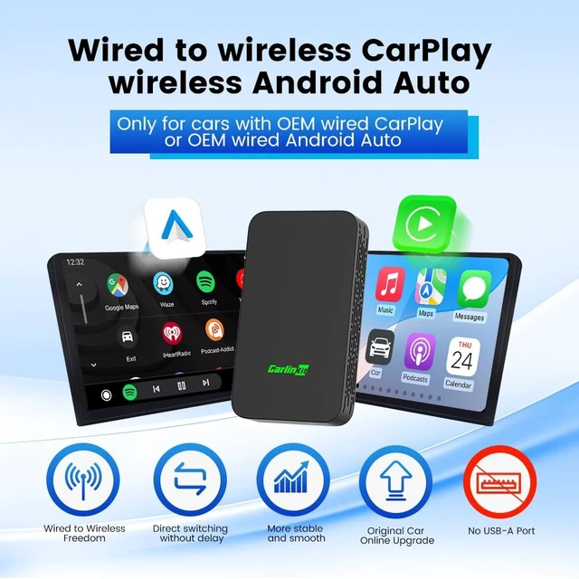 Alt view image 3 of 5 - Carlinkit 5.0(2air) Wireless CarPlay & Android Auto Adapter