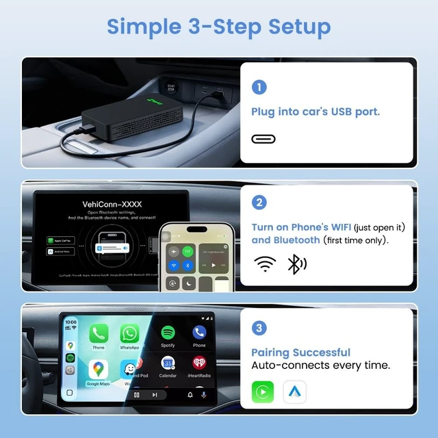 Alt view image 5 of 5 - Carlinkit 5.0(2air) Wireless CarPlay & Android Auto Adapter