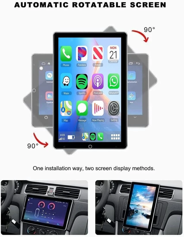 Alt view image 3 of 5 - Surakey Android 13 Car Radio Stereo for Chevy Tahoe Suburban 2007-2014, 10 inch Touch Screen Stereo, Head Unit w/Apple Carplay & Android Auto/GPS/Sat Nav/WiFi/Bluetooth/MirrorLink/Backup Camera 2+64G