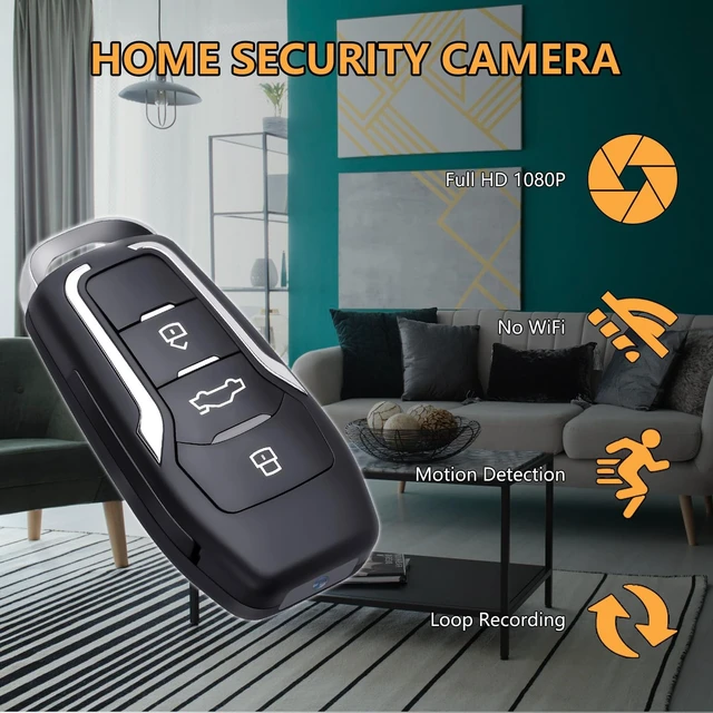 Alt view image 2 of 3 - KEHZKCT Mini Video Camera 1080P, Portable Camera Disguised as Car Key Fob with Motion Detection, Nanny Cam for Home Security