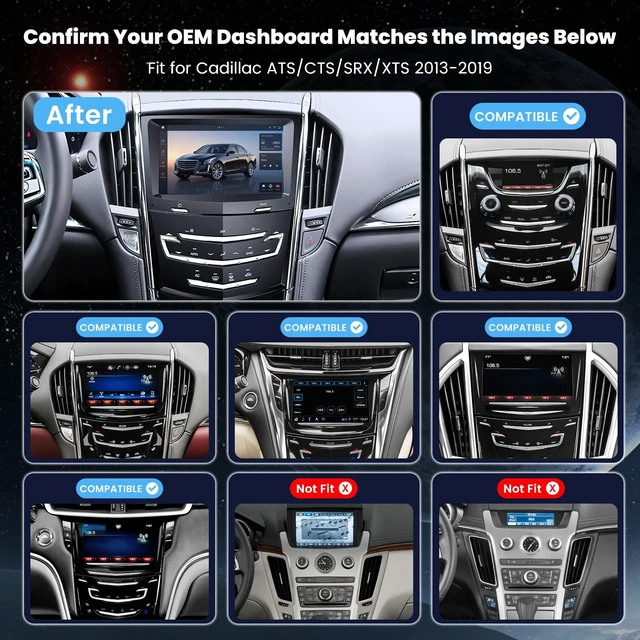 Alt view image 2 of 5 - Car Radio for Cadillac ATS XTS SRX CTS 2013-2019