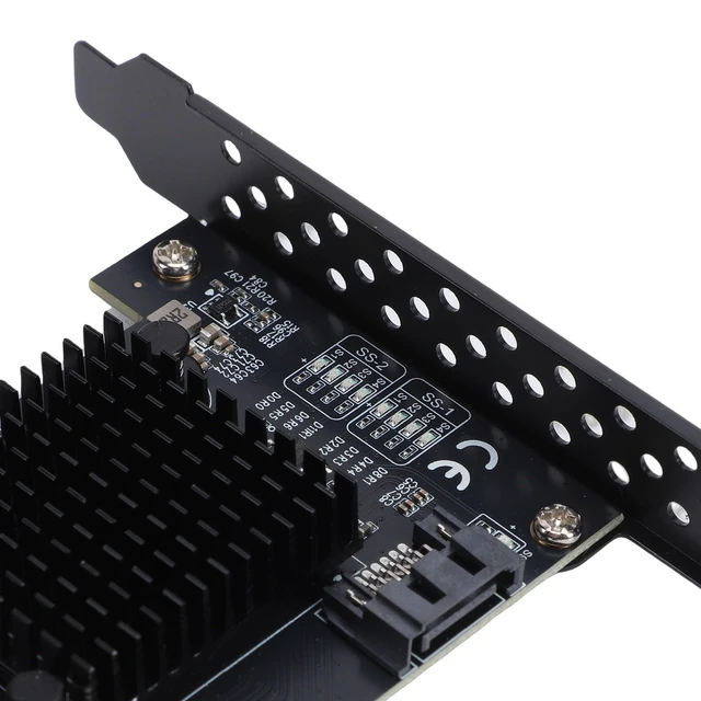 Alt view image 4 of 5 - LICAEVEY PCI Express SATA Card 6Gbps, PCIe 4X to 2 MiniSAS SFF 8087 + 1 SATA 3.0 Port, Low Power Realtek Chip Expansion Card for NAS PC Server