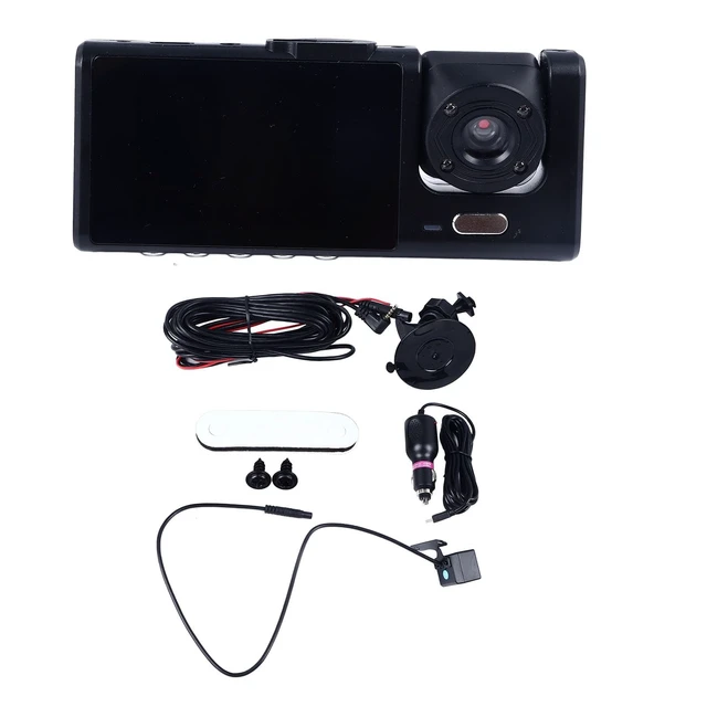 Alt view image 4 of 5 - Dash Camera for Car, Car Dash Cam 3 Channel Dash Cam 170 Front Viewing Angle Three Way Triple Car Camera Night Vision Parking Monitoring Driving Recorder