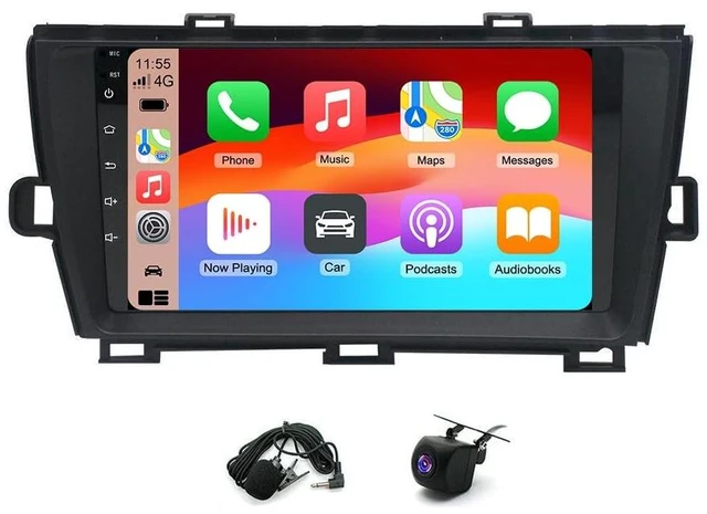 Main image of 4 Core 4+64G Android 15 Car Radio for Toyota Prius 2010-2015, 9" IPS Touch Screen 5G WiFi Double Din Car Stereo with Wireless Carplay Android Bluetooth GPS Backup Camera WiFi FM RDS Mirror Link