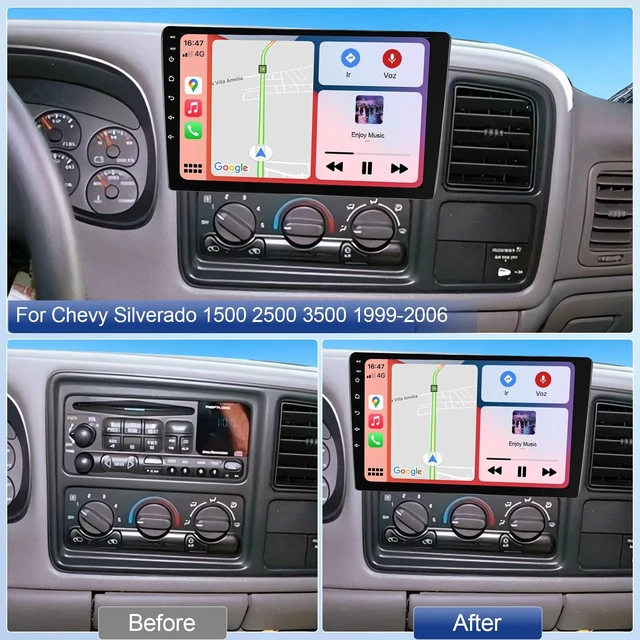 Alt view image 2 of 5 - 10.1In Touschscreen Car Radio for Chevy Silverado 1500 2500 3500 1999-2006