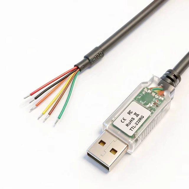 Main image of retimer TTL-232RG-VSW3V3-WE TTL to USB Serial Converter Original Cables USB to UART Cable Supports +3.3V TTL Level UART Signals Compatible Windows 11 10 8 7 Linux MAC OS(1.8M)