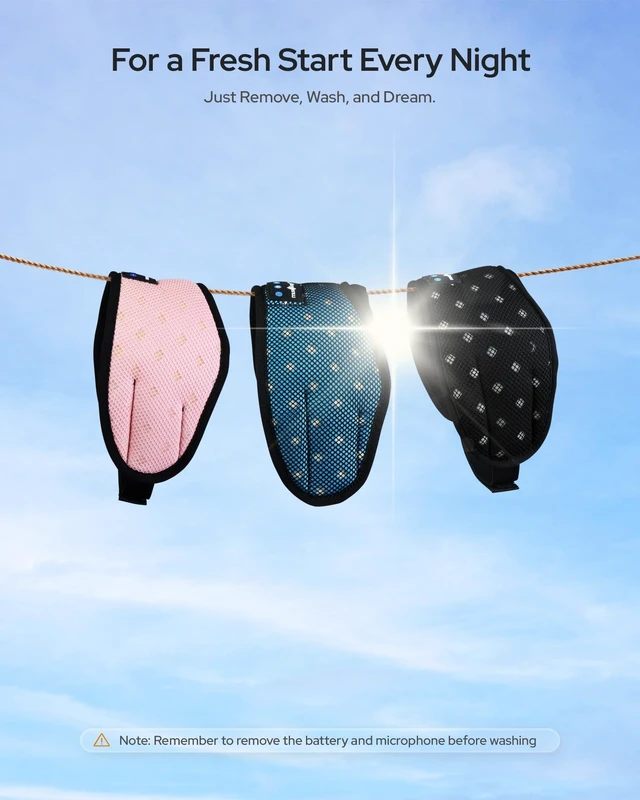 Alt view image 5 of 5 - MUSICOZY Bluetooth Sleep Mask Headphones for Side Sleepers