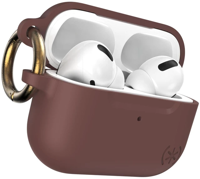 Main image of Speck AirPods Pro Case - for Apple AirPods Pro 1st Gen & AirPods Pro 2nd Gen - Durable Soft-Touch Coating with Carabiner Attachment - Presidio Salted Caramel/Pale Yellow