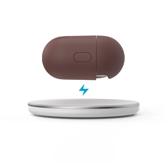 Alt view image 3 of 5 - Speck AirPods Pro Case - for Apple AirPods Pro 1st Gen & AirPods Pro 2nd Gen - Durable Soft-Touch Coating with Carabiner Attachment - Presidio Salted Caramel/Pale Yellow