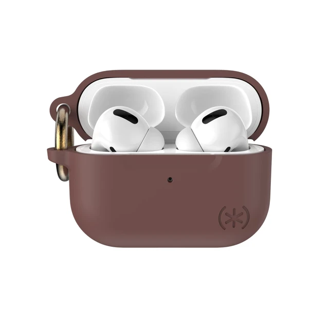 Alt view image 2 of 5 - Speck AirPods Pro Case - for Apple AirPods Pro 1st Gen & AirPods Pro 2nd Gen - Durable Soft-Touch Coating with Carabiner Attachment - Presidio Salted Caramel/Pale Yellow