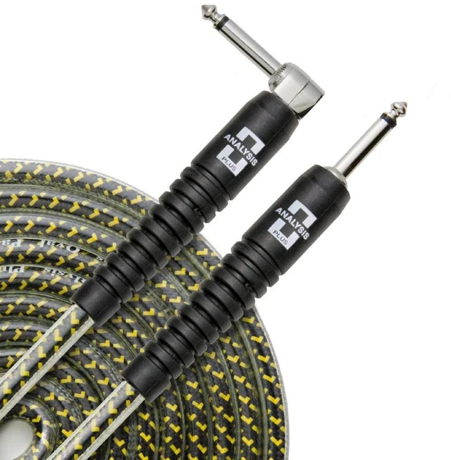 Main image of Analysis Plus Yellow Oval Instrument Cable 15ft Straight to 90