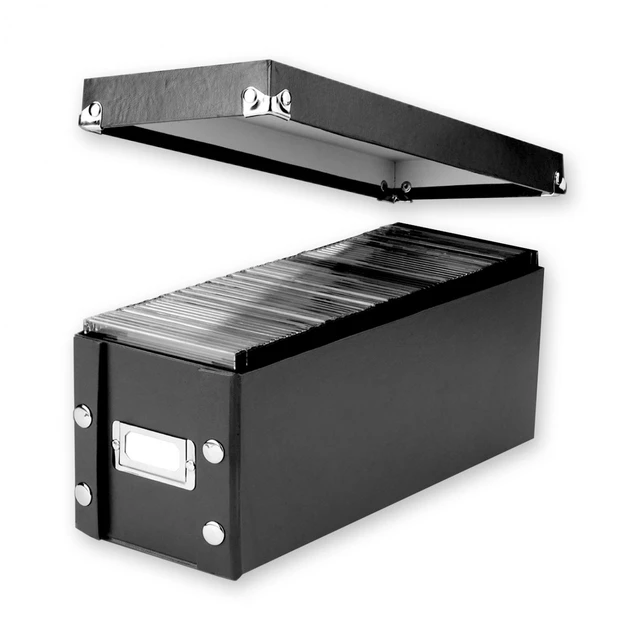 Alt view image 4 of 5 - Snap-N-Store CD Storage Box, 2-Pack, Holds 52 CDs, Snap Assembly, Black