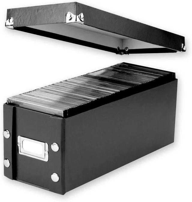 Alt view image 5 of 5 - Snap-N-Store CD Storage Box, 2-Pack, Holds 52 CDs, Snap Assembly, Black