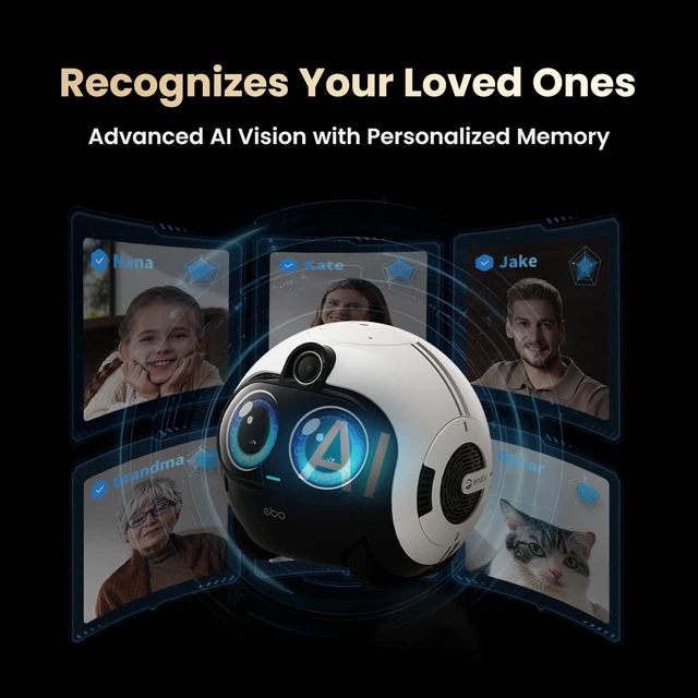 Alt view image 4 of 5 - Enabot EBO Max AI Robot Camera: GPT-5 & AI-Agent Powered Family Companion