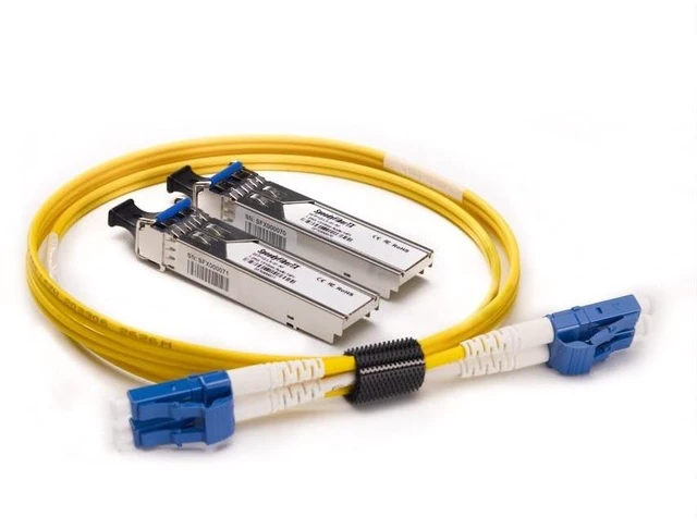 Main image of SpeedyFiber Hi-End Audiophile Fiber Optic Kit (2-Pack 1G LX SFP Modules & 1x 10m Corning SMF-28 Ultra LC/UPC Cable) Optical Isolation for Roon Core NAS DAC Audio Switches, MSA Compliant