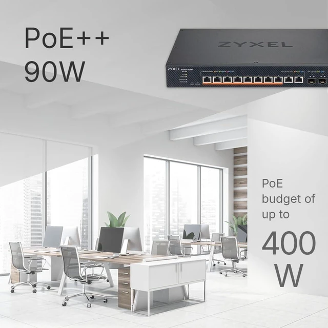Alt view image 4 of 5 - Zyxel 12 Port Network Ethernet Switch ^^ Lite-L3 ^^ 10G ^^ PoE ^^ XS1935-12HP
