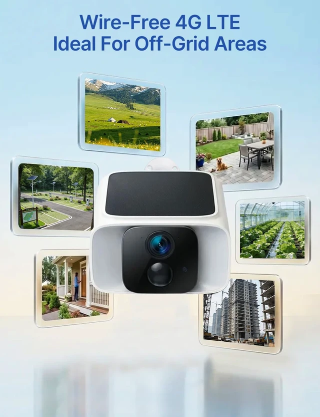 Alt view image 5 of 5 - MOES 4G LTE Cellular Security Camera,360-Day Unlimited Data,No WiFi Needed