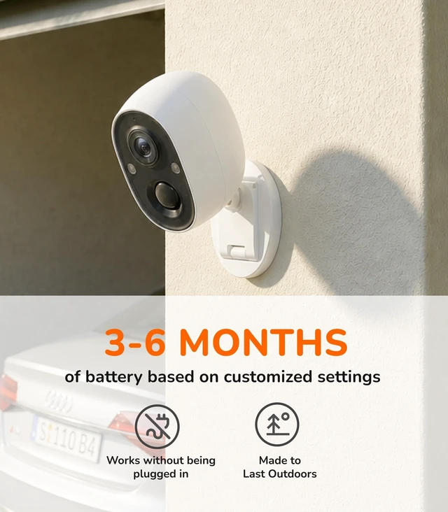 Alt view image 4 of 5 - SensForge 2.5K Indoor Outdoor Battery Camera Lite, Dual-Band WiFi, Smart AI Human & Pet Detection, microSD Card Compatible, Spotlight Color Night Vision, Magnetic Mount, Optional AI + Storage Upgrade