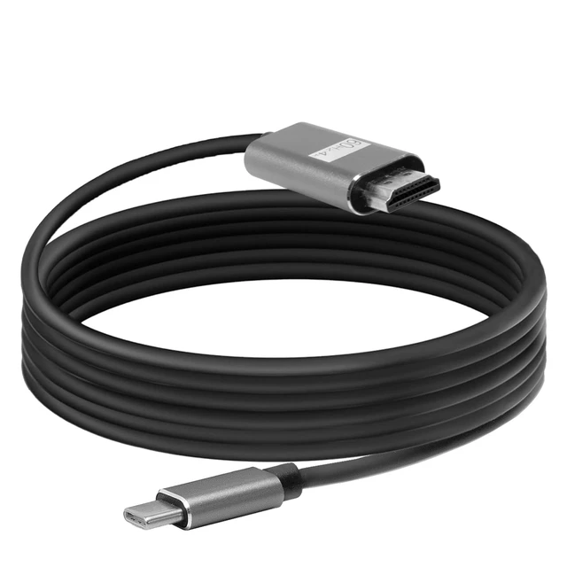 Alt view image 2 of 5 - BoxWave Cable Compatible with LG V60 ThinQ 5G - SmartDisplay Cable - USB Type-C to HDMI (6 ft), USB C/HDMI Cable - Jet Black