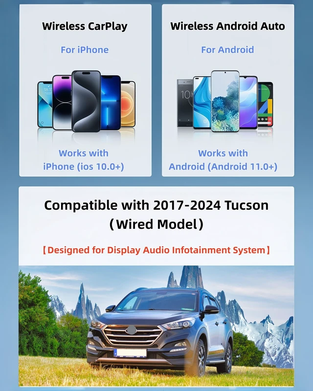 Alt view image 3 of 5 - Lugzix Compatible with 2017-2024 TucsonWired Model Wireless Adapter