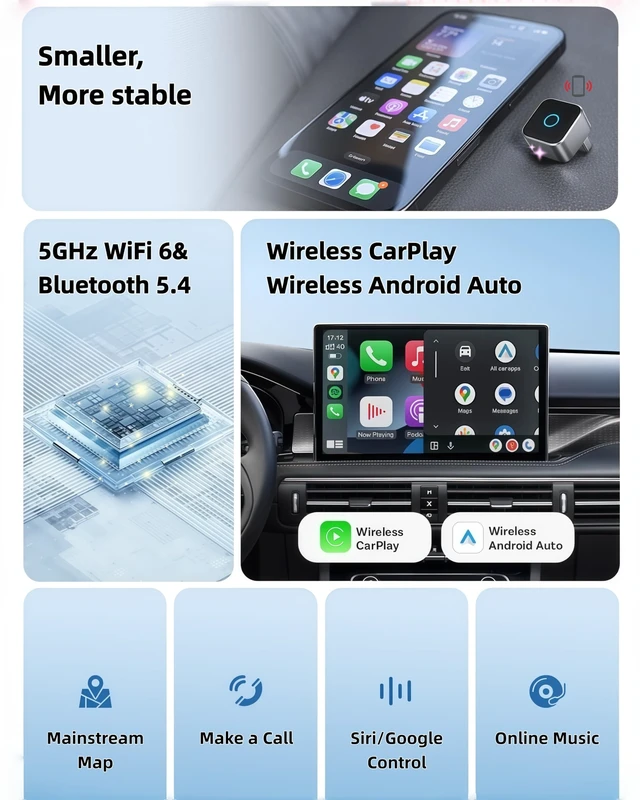 Alt view image 4 of 5 - Lugzix Compatible with 2017-2024 TucsonWired Model Wireless Adapter