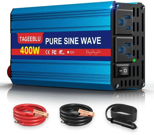 Main image of 400W Pure Sine Wave Power Inverter 12V DC to 110V 120V AC for Vehicles