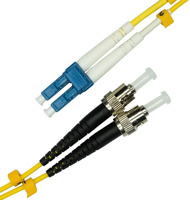 Main image of Fibershack - 3ft / 1M LC to ST Fiber Patch Cable - 5 Pack - Duplex - ST to LC Single Mode Fiber Cable - LSZH SM OS2 Optical Patch Cord - Built for Professionals