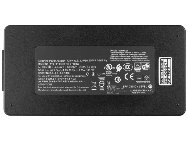 Alt view image 3 of 4 - 19.5V 9.23A 180W 7.4mm * 5.2mm Power Adapter Charger Compatible with Acer 25.JW8J2.001 25JW8J2001 9NA1803927 47.7KK01G001 47.7KK01G001-C Projector PL2520i XL2220 XL2320W
