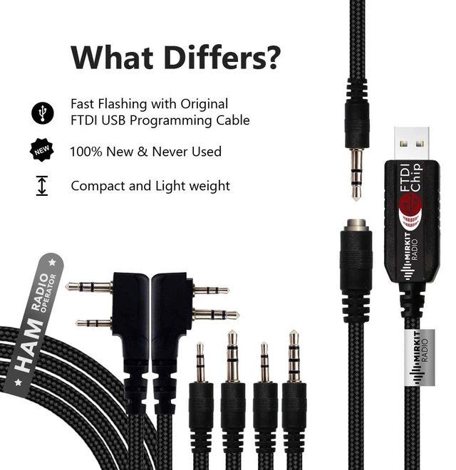Alt view image 3 of 5 - MIRKIT FTDI USB Baofeng Programming Cable 6 in 1 Model 5 for Flashing Ham Radios: Baofeng Radio, Wouxun, Kenwood, Motorola, Yaesu