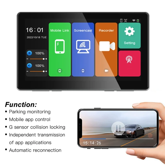 Alt view image 3 of 5 - Dual Channel Dash Cam Front and Rear with 7 Inch Large Screen, 4K Dash Camera for Cars, AUX Output Parking Monitor G Sensor