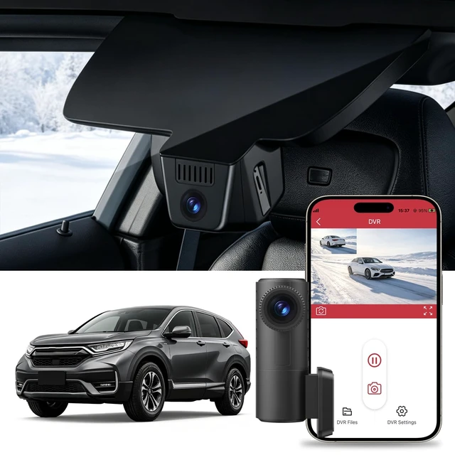 Alt view image 2 of 5 - G409-A Dash Cam Front and Rear for Honda CR-V 2017-2022 (5th Gen) OEM Factory Look, UHD 3840P Video, Built-in WiFi & APP,Free 128G