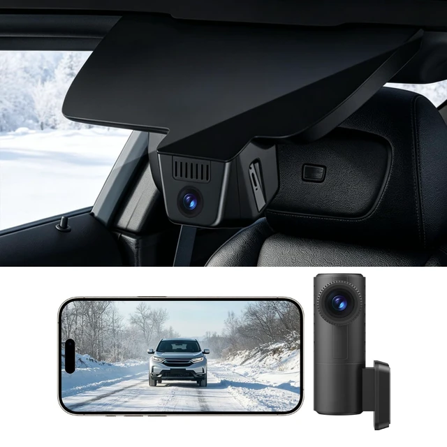 Alt view image 3 of 5 - G409-A Dash Cam Front and Rear for Honda CR-V 2017-2022 (5th Gen) OEM Factory Look, UHD 3840P Video, Built-in WiFi & APP,Free 128G
