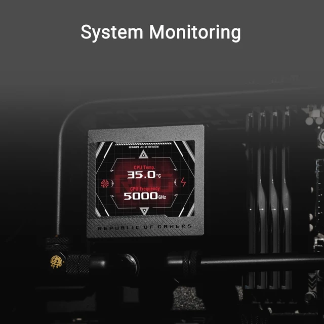 Alt view image 5 of 5 - ASUS ROG RYUJIN III WB CPU Water Block-Intel LGA 1700, 1200, 115X, AMD Socket AM4, AM5 Asetek Copper Cold Plate Black, 178 Micro-Cooling, 3.5" Full Color LCD Display, Embedded VRM Fan, 3 Year