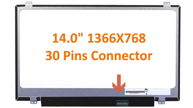 Alt view image 3 of 5 - FULLCOM New Replacement Screen (Non Touch) 14.0 Inch (with Brackets) LP140WH8-TPC1 HD 1366x768 30 Pin Glossy for Lenovo FRU 5D10F76012 for Laptop/Display/Screen/LCD Application