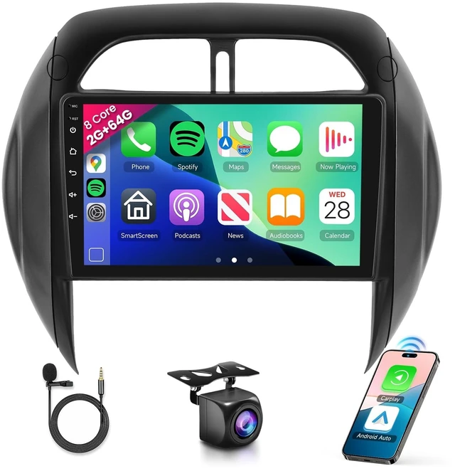 Main image of 8 Core 2G+64G Car Radio for Toyota RAV4 2003 2004 2005, Wireless Carplay Android Auto Car Stereo, 9 IPS Touchscreen with WiFi, GPS, Bluetooth,FM/RDS, 32EQ DSP, AHD Rear Camera